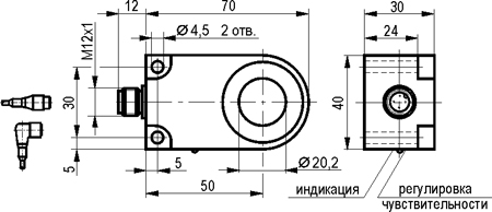 Габариты ISB RC1A5-31P-R20-LZS4
